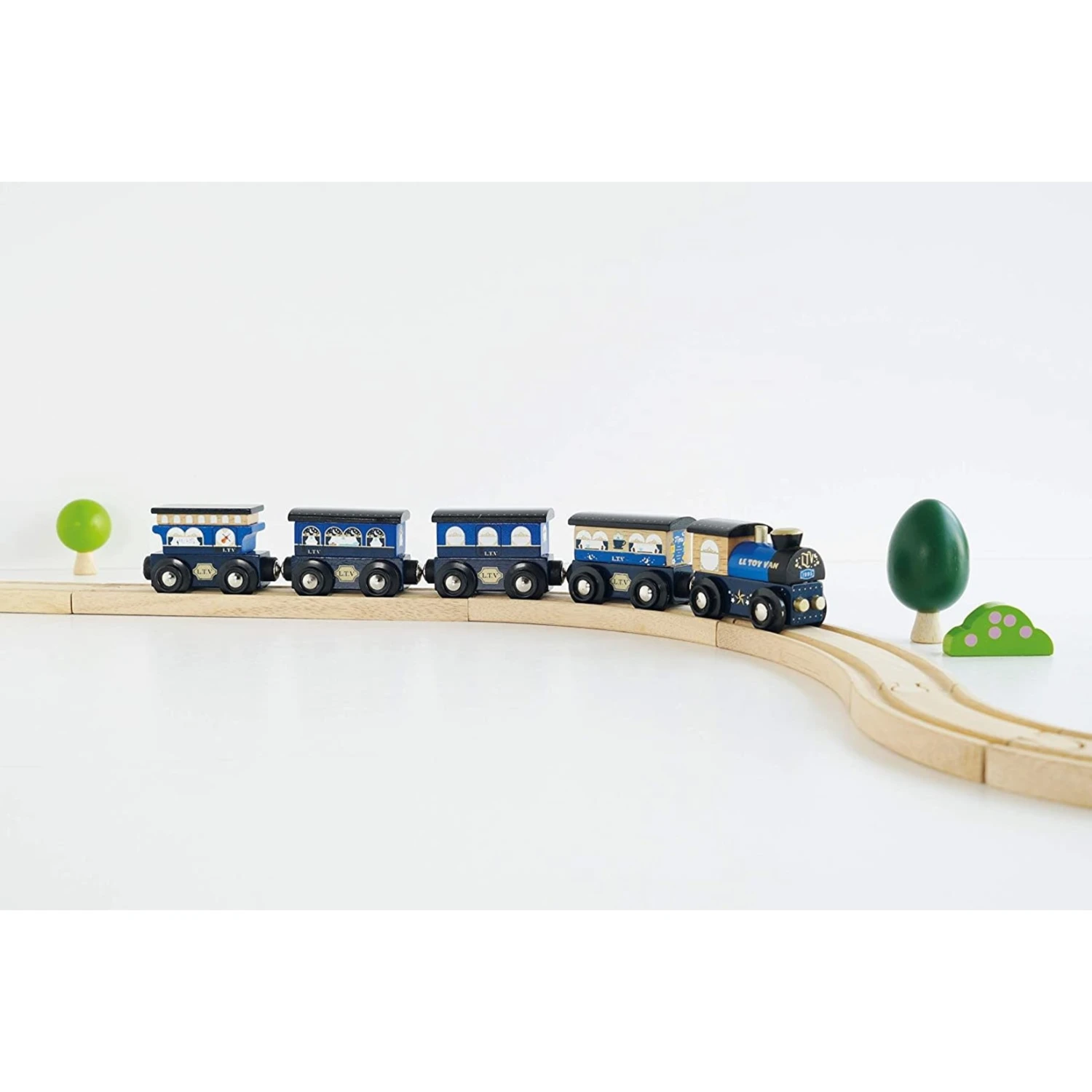 Le Toy Van Wooden Twilight Train (Blue) 1 Le Toy Van Wooden Twilight Train (Blue)