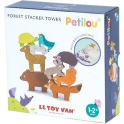 Forest Stacker Tower & Bag -Toys Specialty Shop petilou forest stacking animal tower bag 6